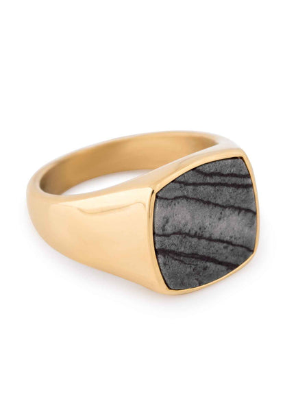 Opul Ring Gold-Labradorite