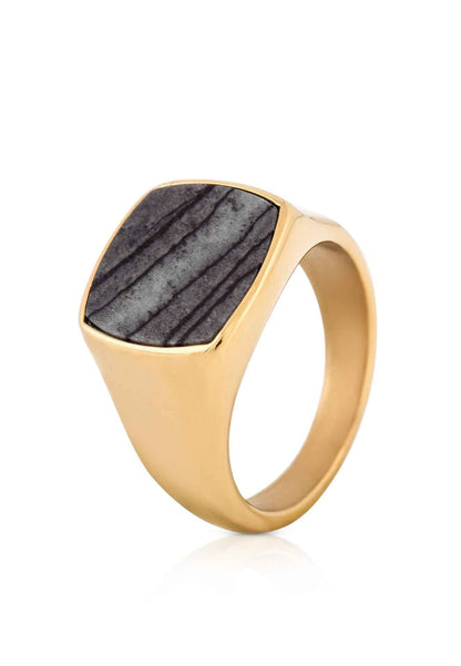 Opul Ring Gold-Labradorite