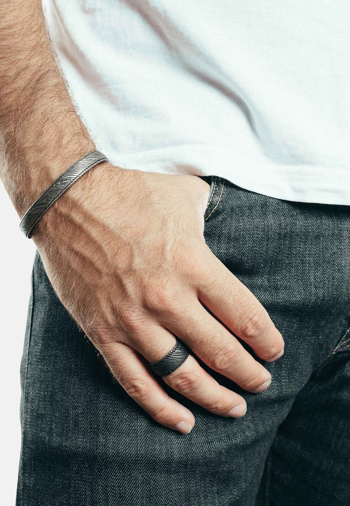 Orbis Bangle Antique Silver
