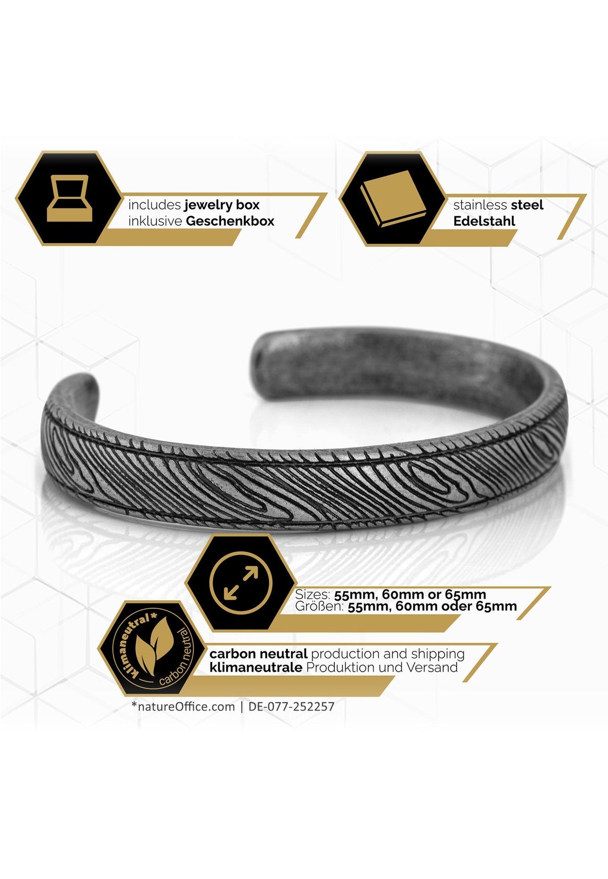 Orbis Bangle Antique Silver