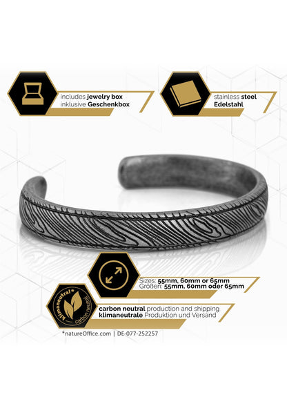 Orbis Bangle Antique Silver