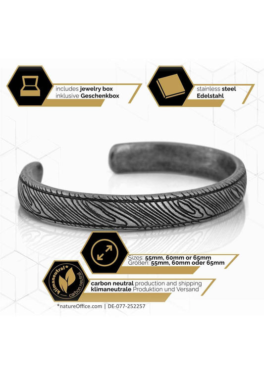 Orbis Bangle Antique Silver