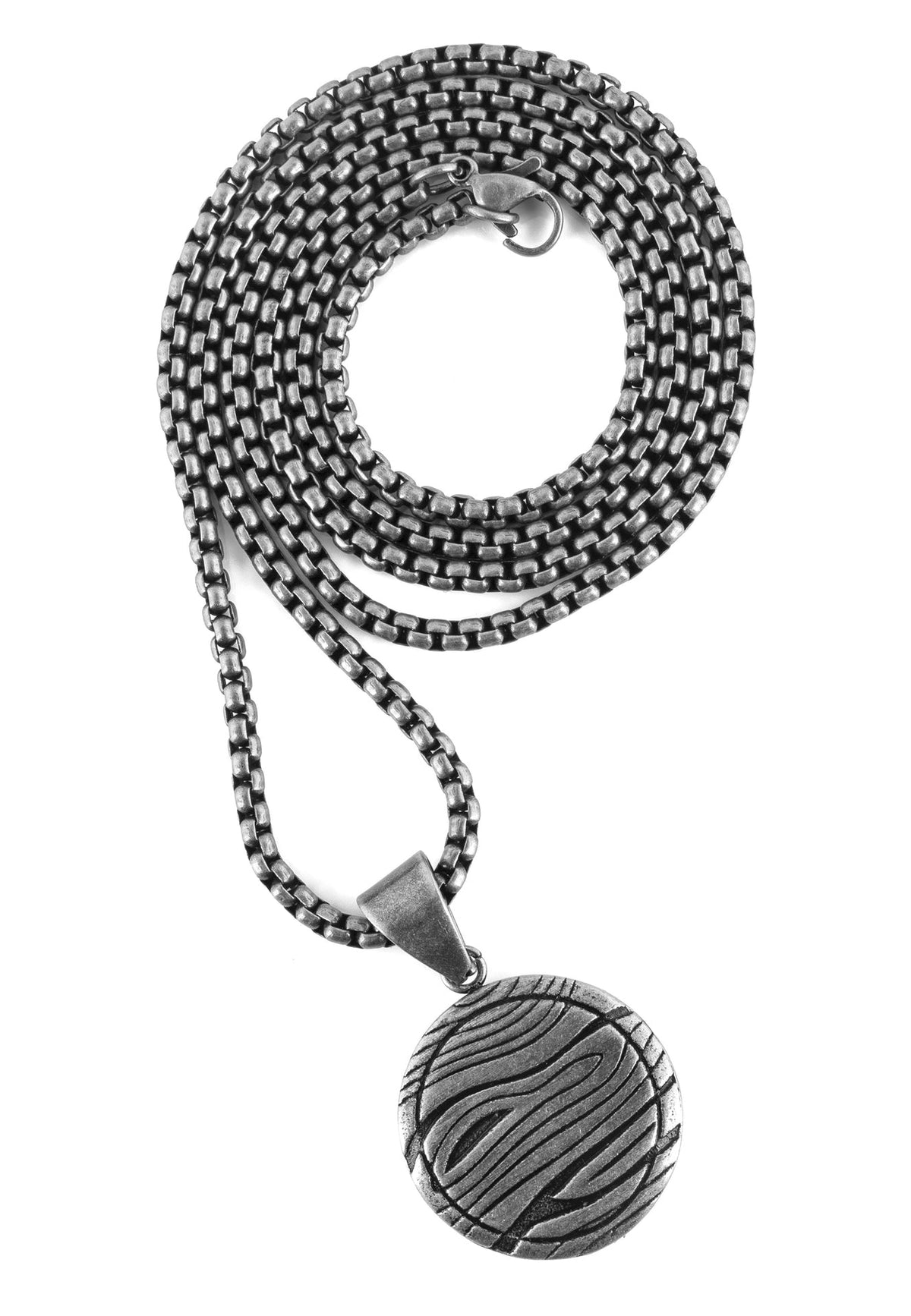 Orbis Pendant / Necklace Antique Silver 70 cm