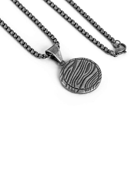 Orbis Pendant / Necklace Antique Silver 70 cm