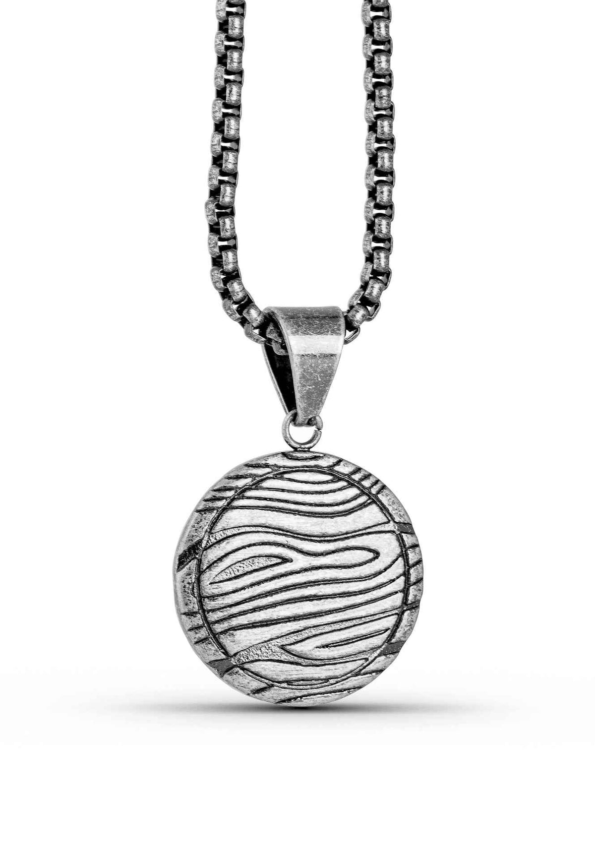 Orbis Pendant / Necklace Antique Silver 70 cm