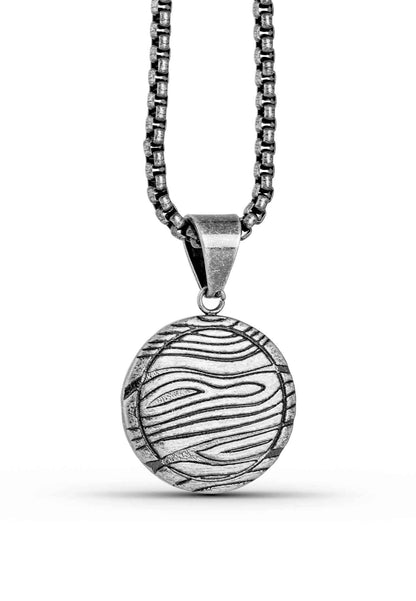 Orbis Pendant / Necklace Antique Silver 70 cm
