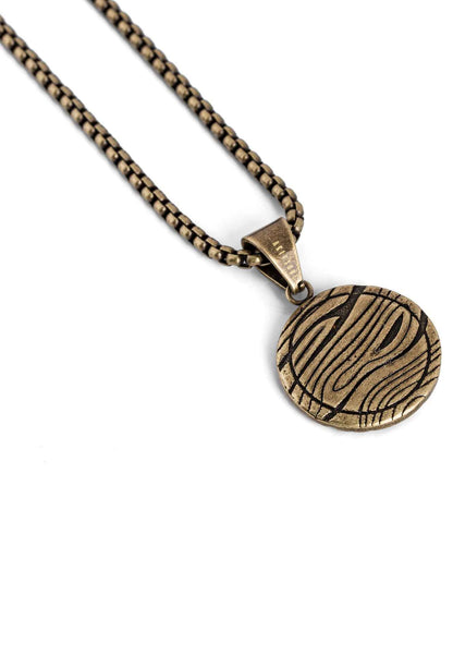 Orbis Pendant / Necklace Brass 70 cm