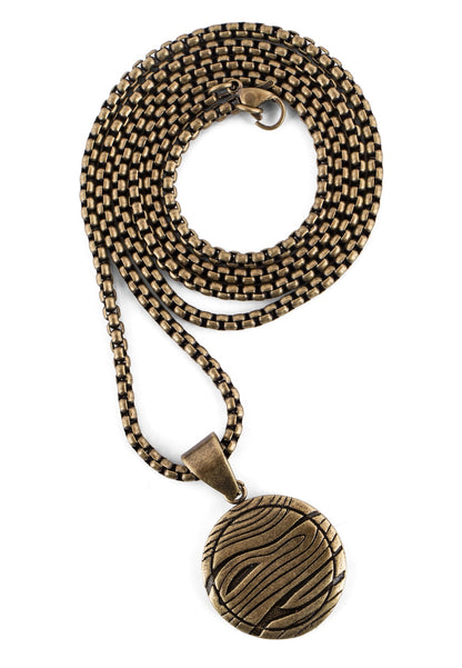 Orbis Pendant / Necklace Brass 70 cm