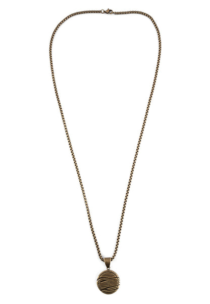 Orbis Pendant / Necklace Brass 70 cm