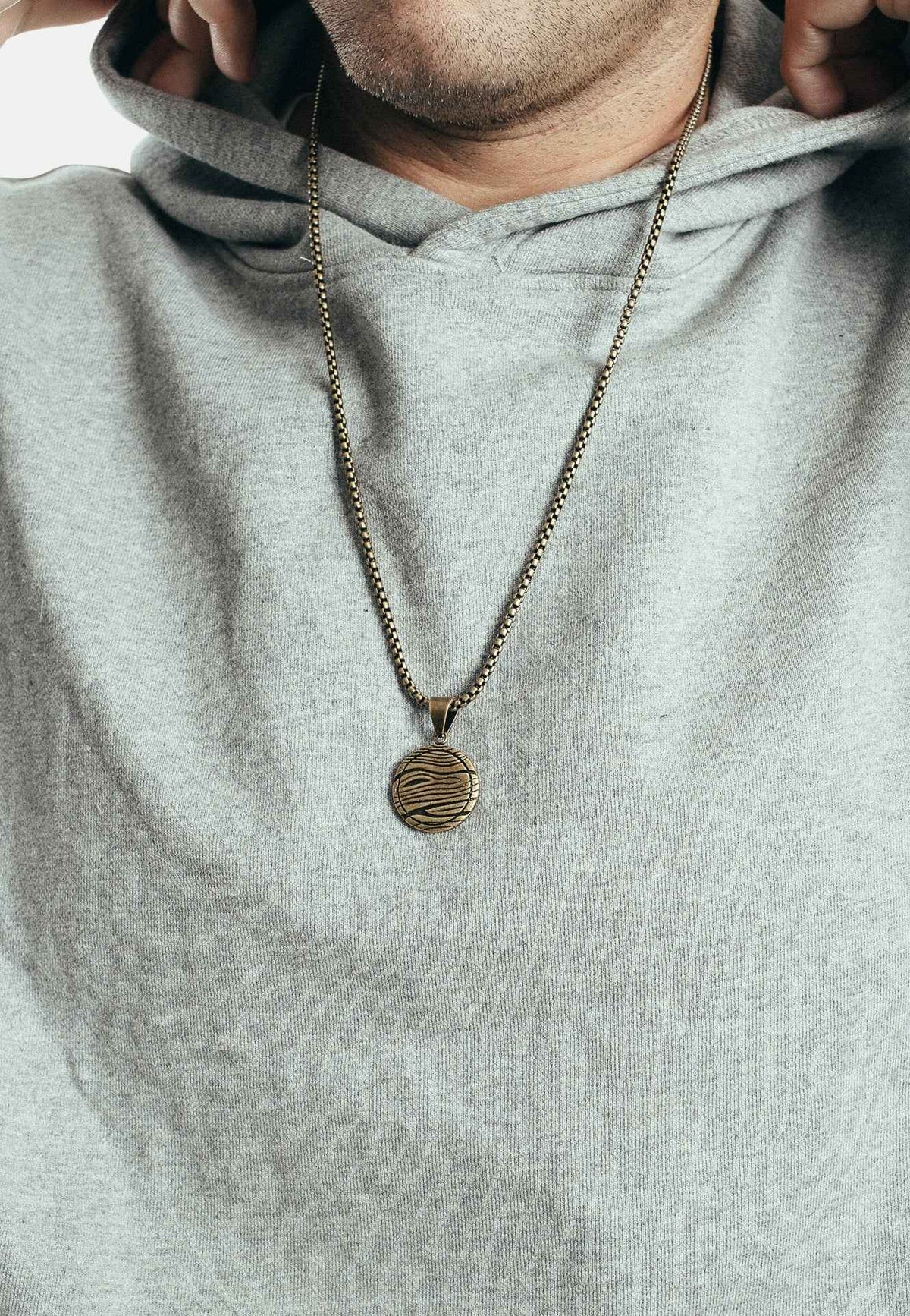 Orbis Pendant / Necklace Brass 70 cm