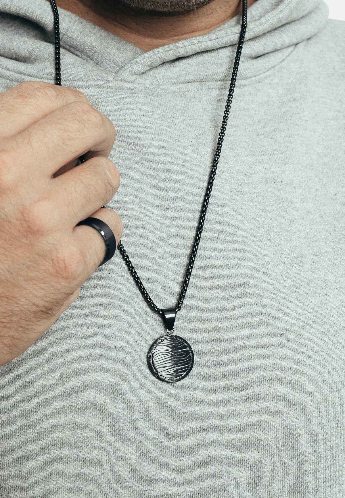 Orbis Pendant / Necklace Matte Black 70 cm
