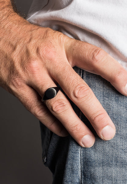 Parvus Signet Ring Matte Black