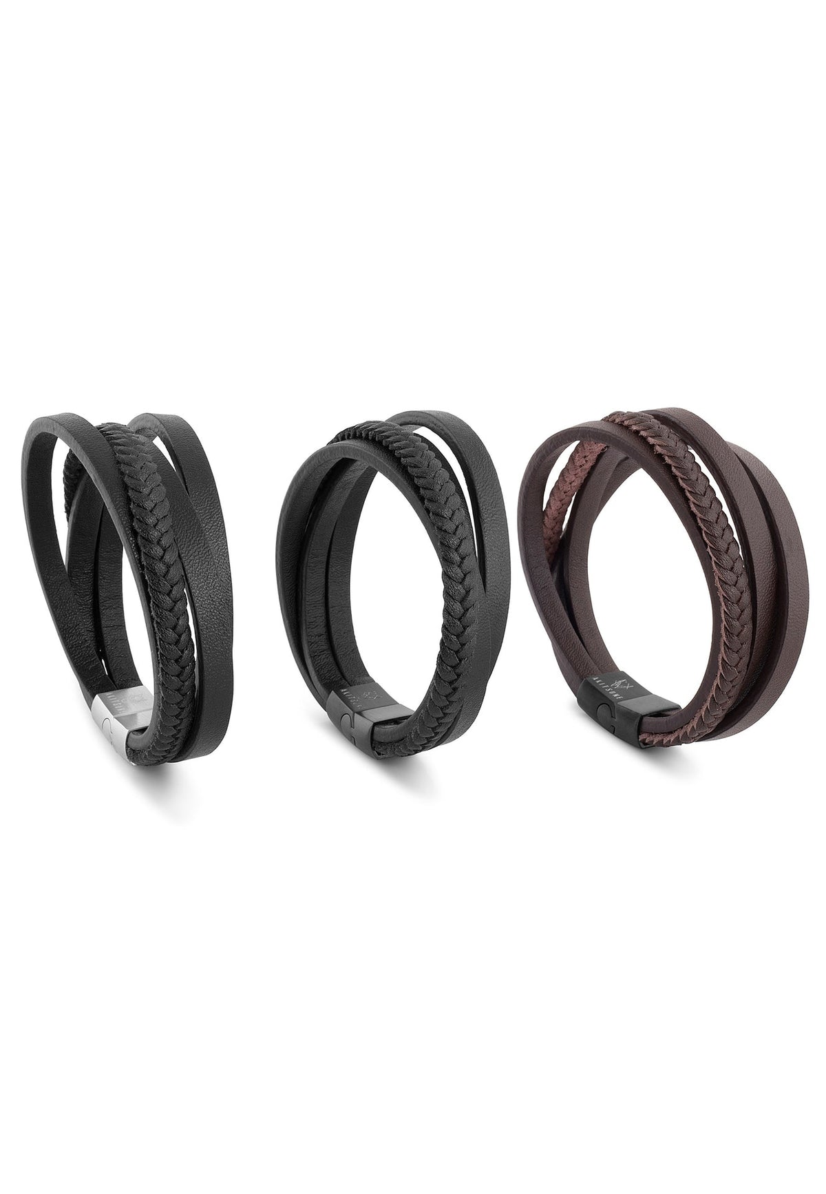 Pathfinder Synthetic Leather Bracelet - Black Black
