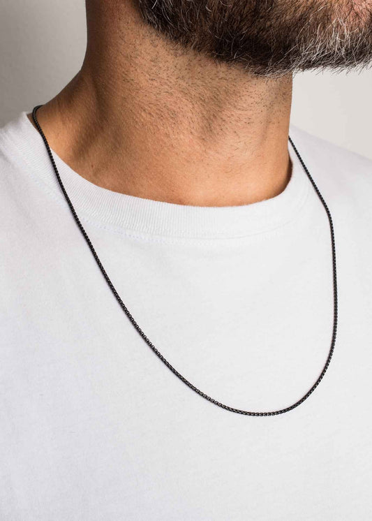 Pearl Necklace Matte Black