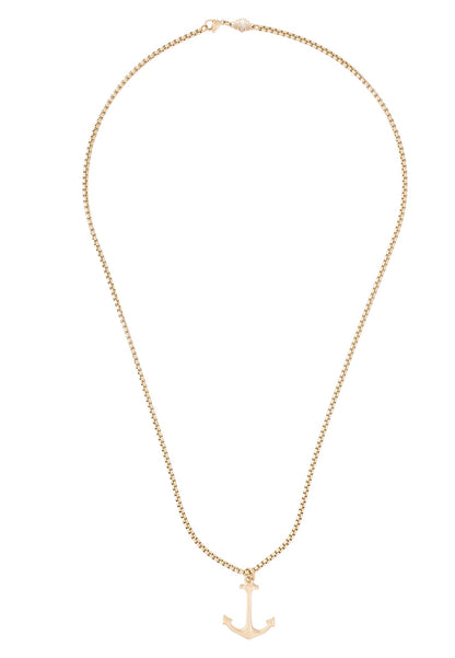 Portus Anchor Pendant / Necklace Gold 70 cm