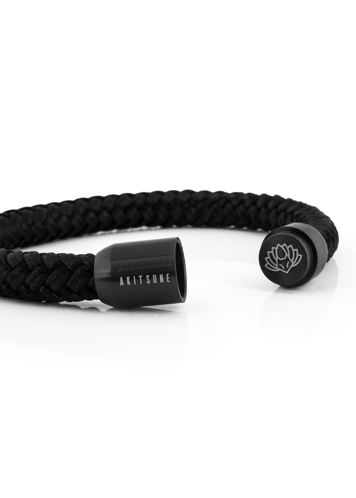 Portus Nautical Rope Bracelet Matte Black - Black