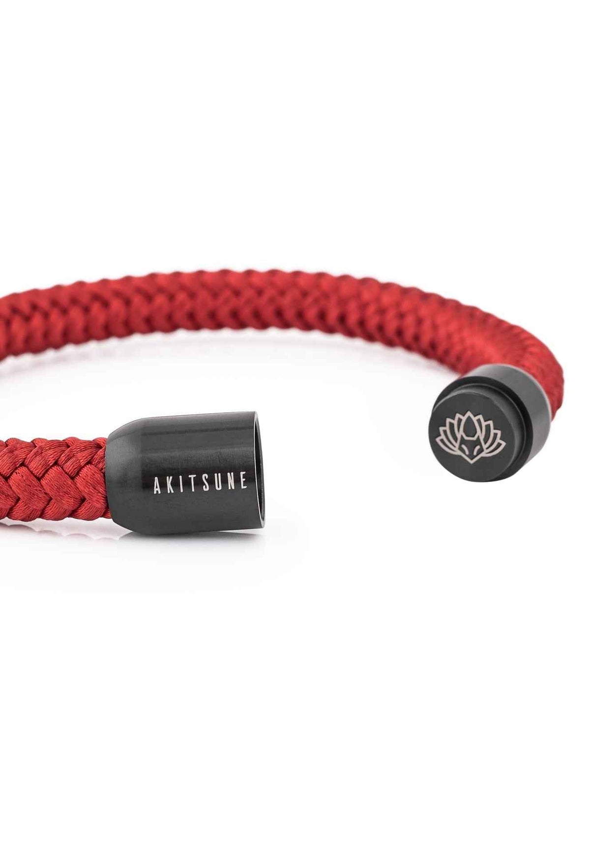 Portus Nautical Rope Bracelet Black-Winered