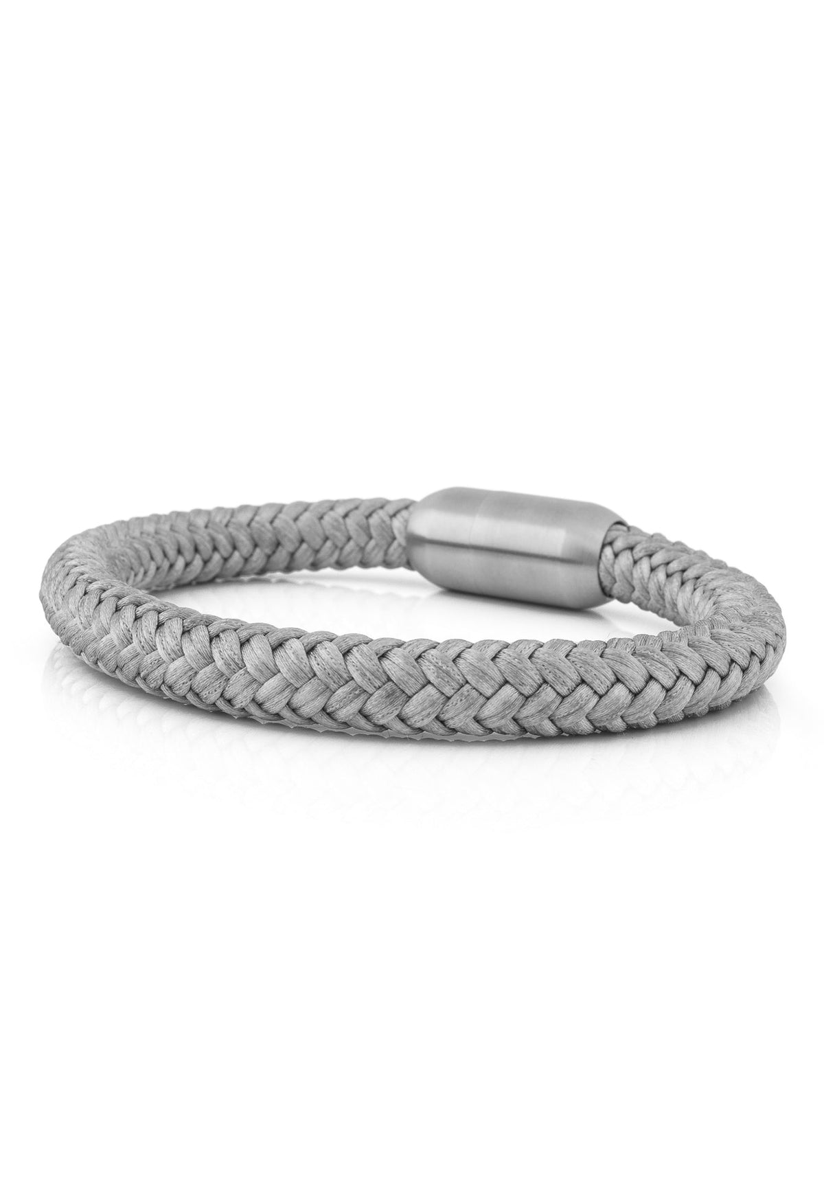 Portus Nautical Rope Bracelet Matte Silver - Grey