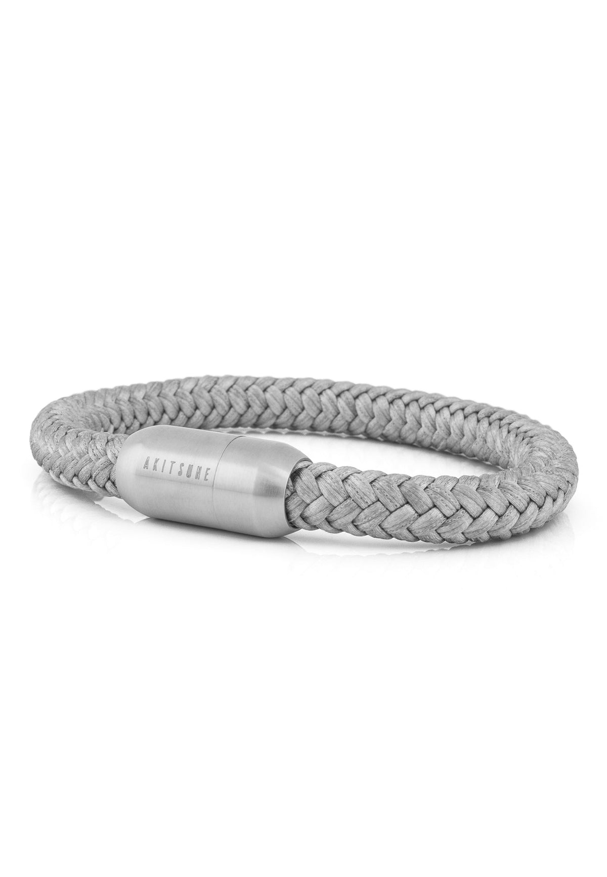 Portus Nautical Rope Bracelet Matte Silver - Grey