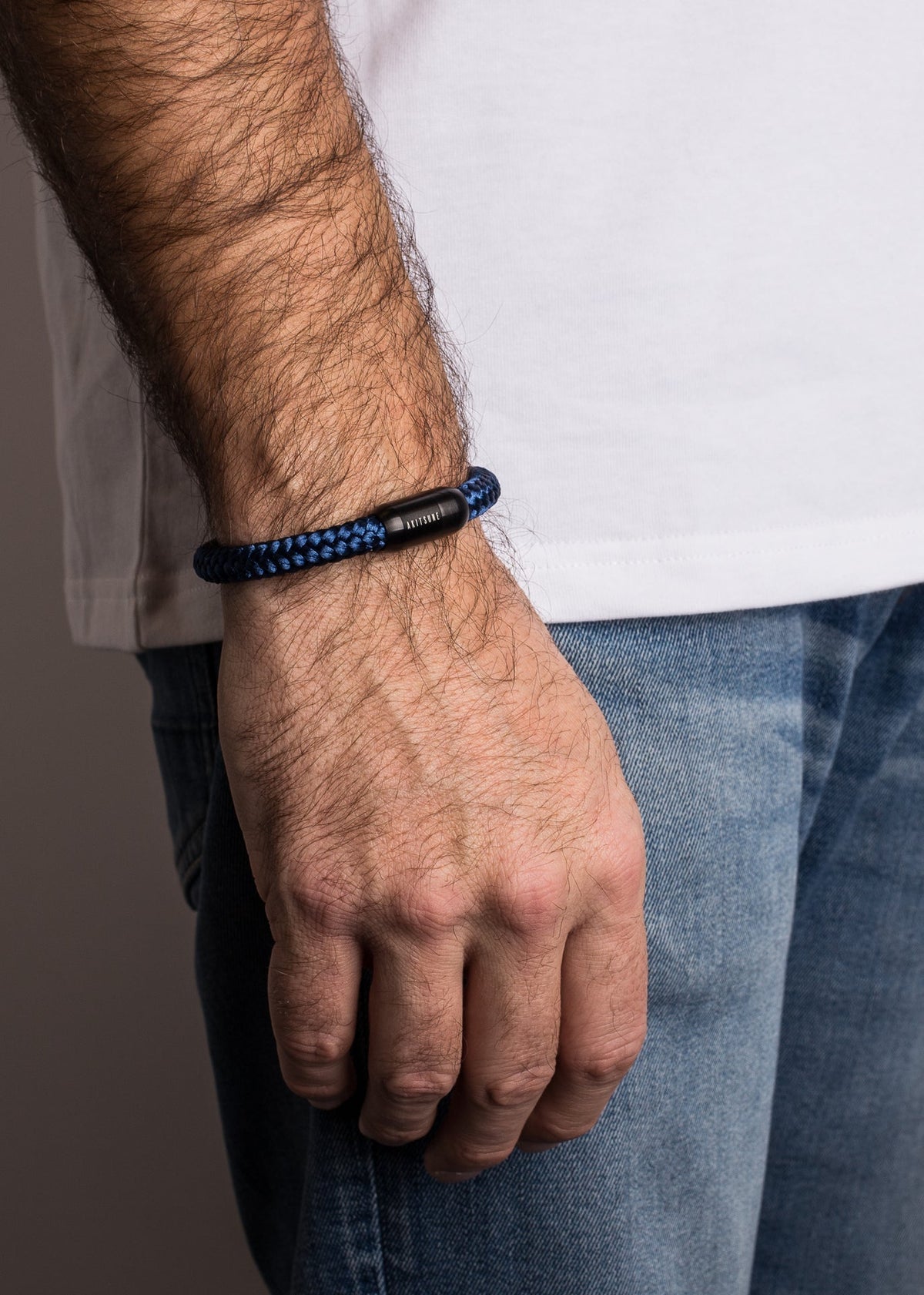 Portus Nautical Rope Bracelet Black-Navyblue