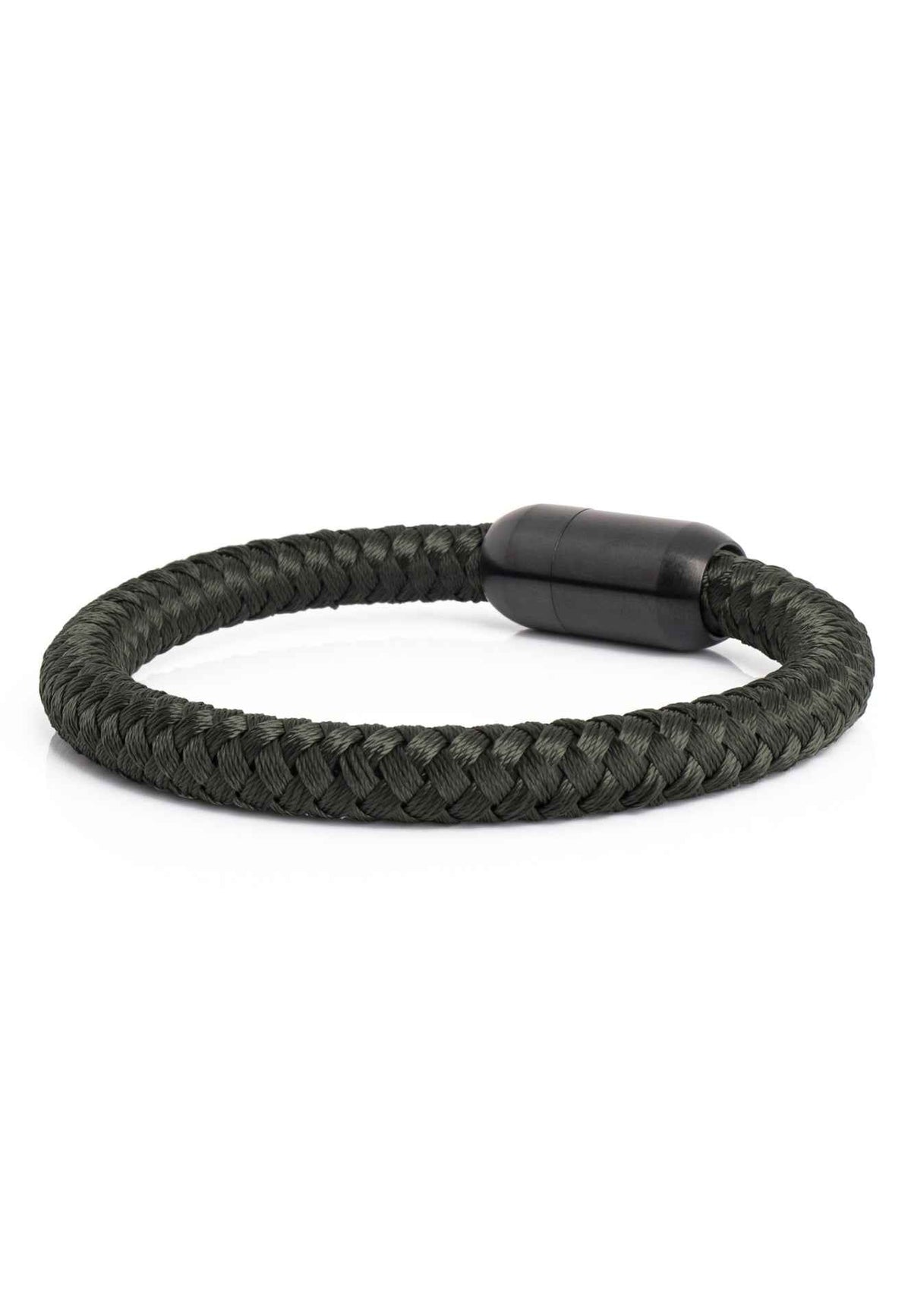 Portus Nautical Rope Bracelet Matte Black - Olive