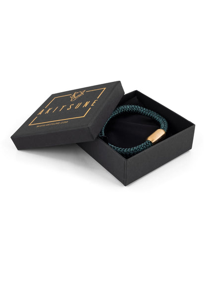 Portus Nautical Rope Bracelet Gold-Green