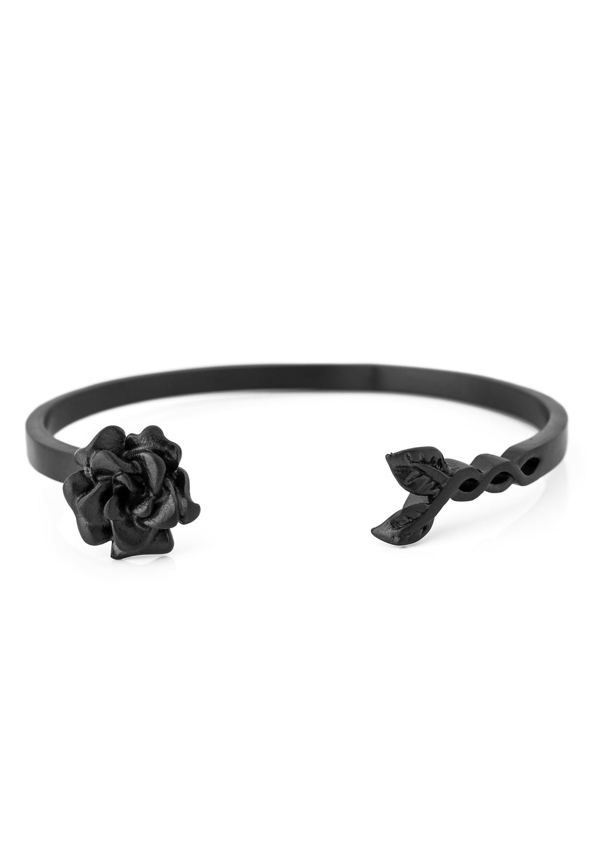 Rosa Bangle Bracelet Matte Black