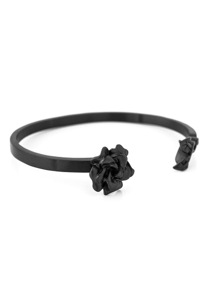 Rosa Bangle Bracelet Matte Black