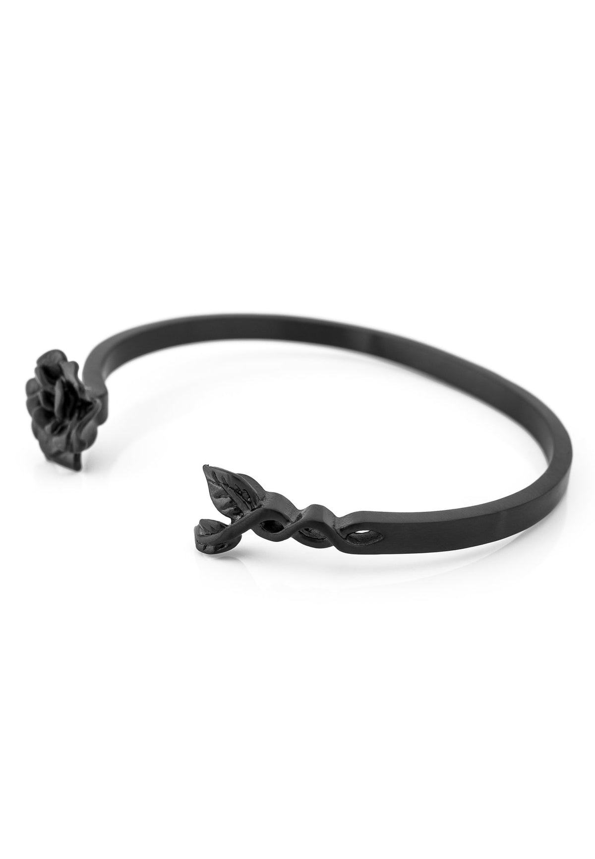Rosa Bangle Bracelet Matte Black