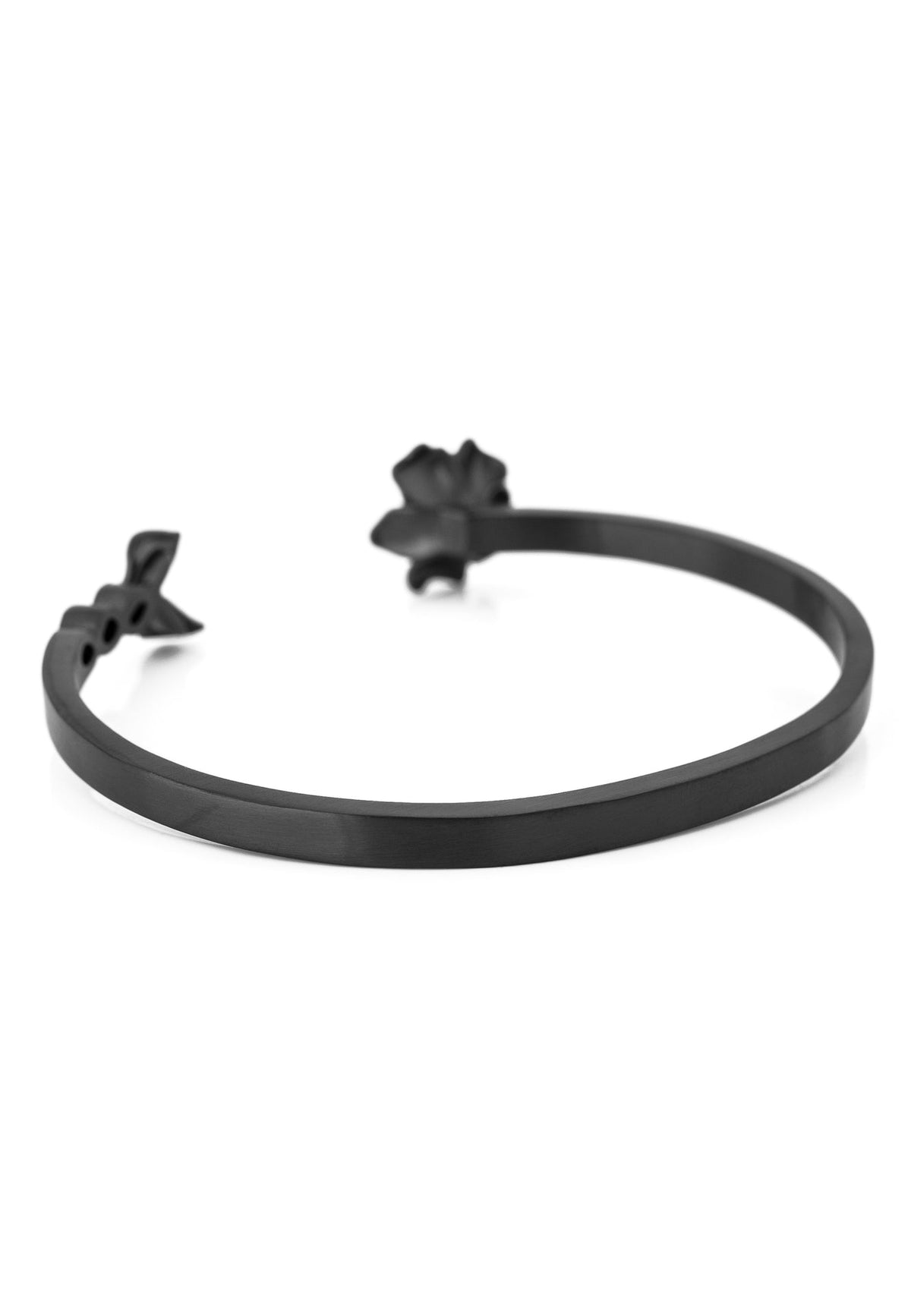 Rosa Bangle Bracelet Matte Black