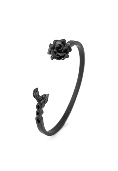 Rosa Bangle Bracelet Matte Black