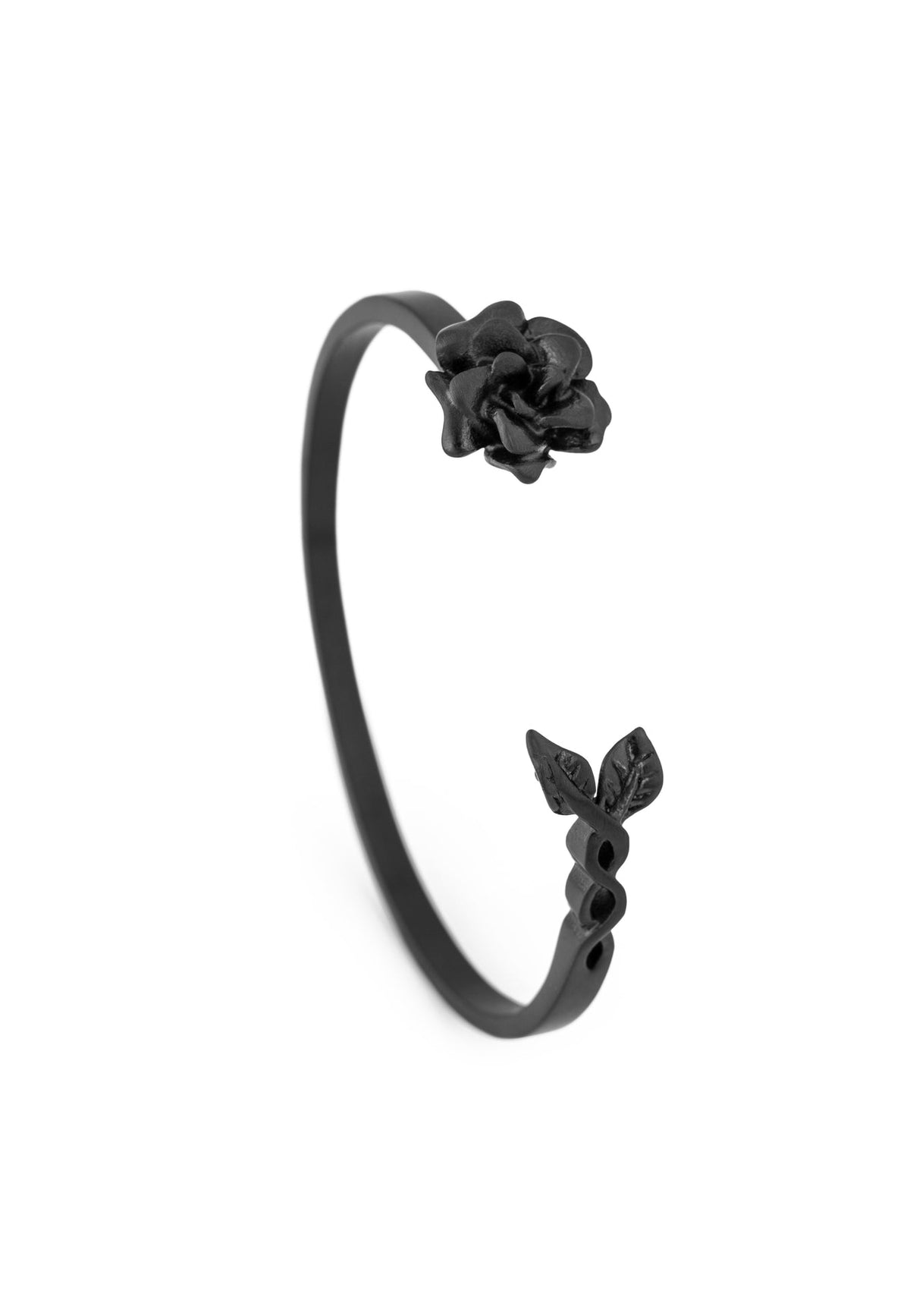 Rosa Bangle Bracelet Matte Black