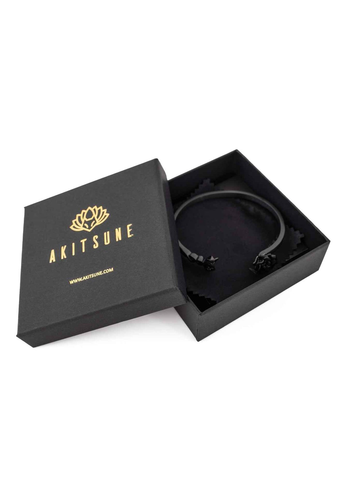 Rosa Bangle Bracelet Matte Black