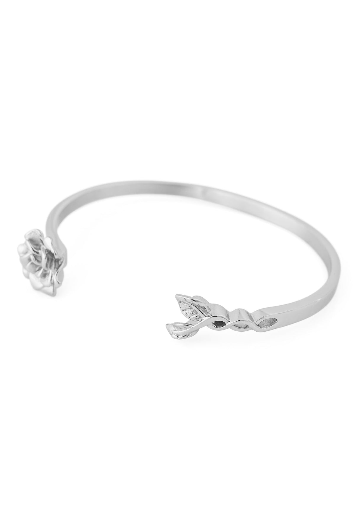 Rosa Bangle Bracelet Silver