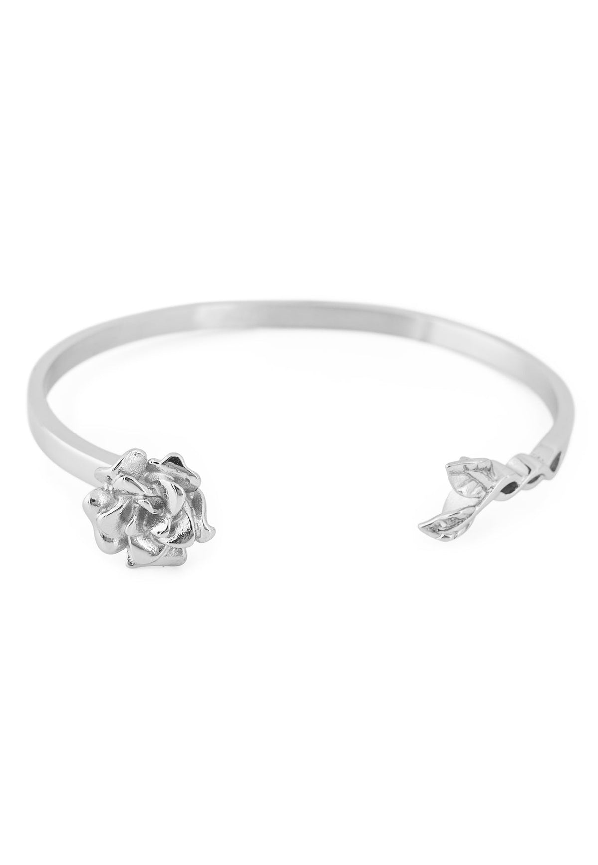 Rosa Bangle Bracelet Silver