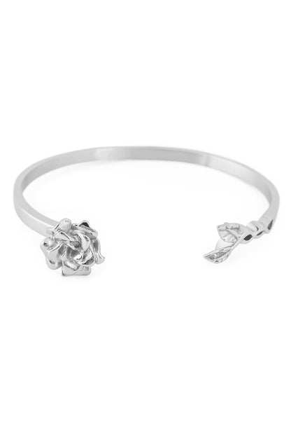 Rosa Bangle Bracelet Silver