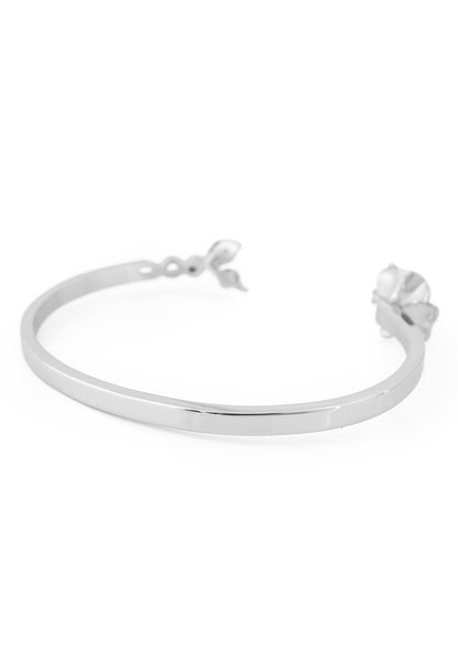 Rosa Bangle Bracelet Silver