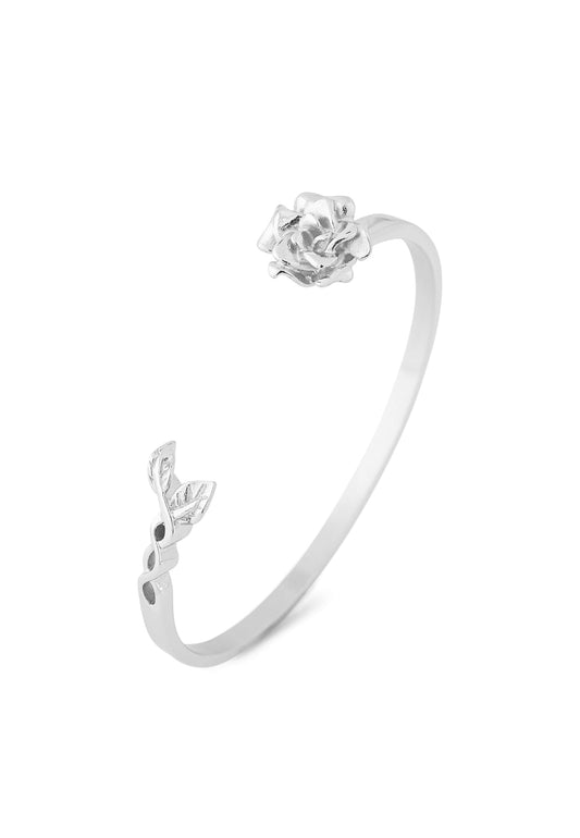 Rosa Bangle Bracelet Silver
