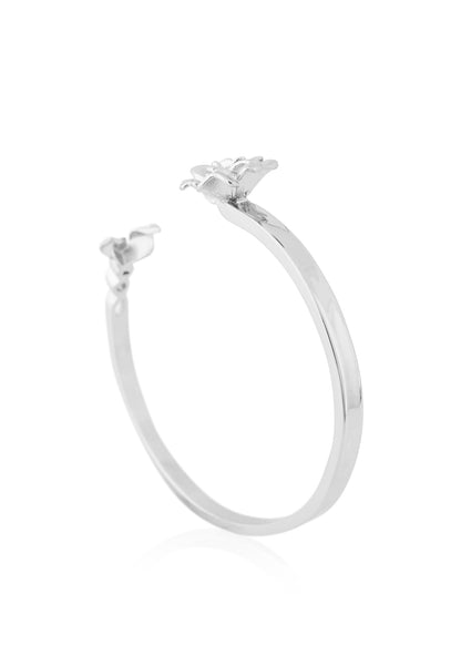 Rosa Bangle Bracelet Silver