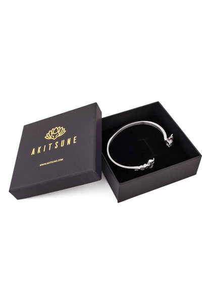 Rosa Bangle Bracelet Silver