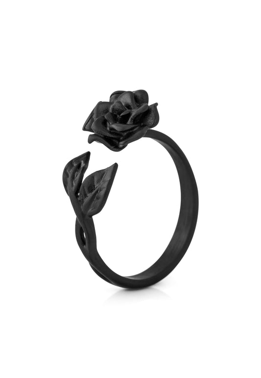 Rosa Ring Matte Black