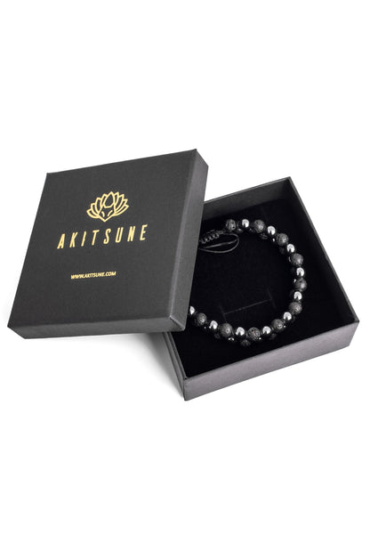 Sensei Beaded Bracelet - Hematite + Lava stone