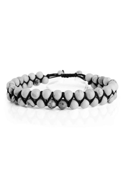 Sensei Beaded Bracelet - Marble White
