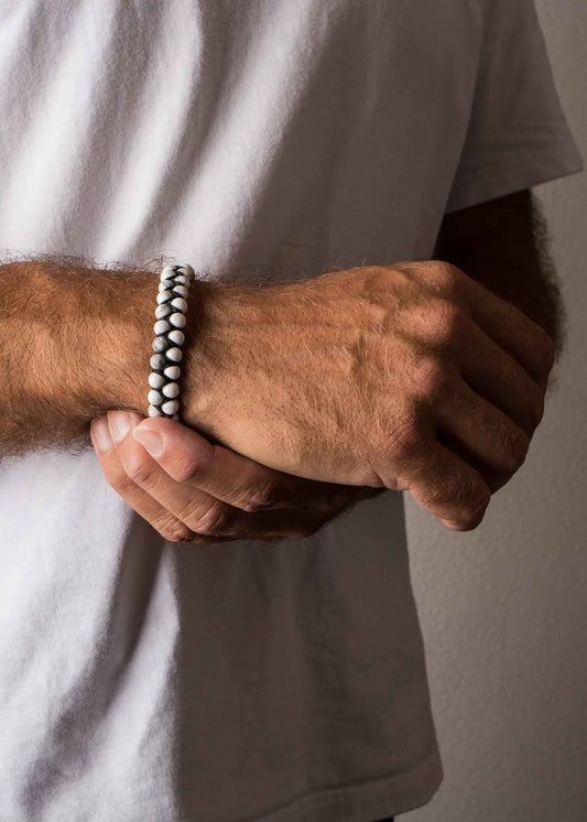 Sensei Beaded Bracelet - Marble White