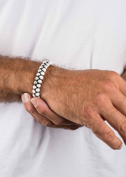 Sensei Beaded Bracelet - Marble White