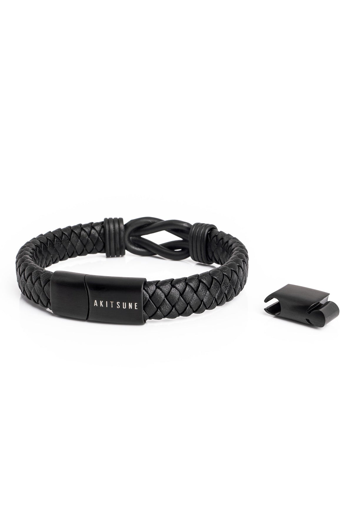 Serpent Leather Bracelet with Magnetic Clasp