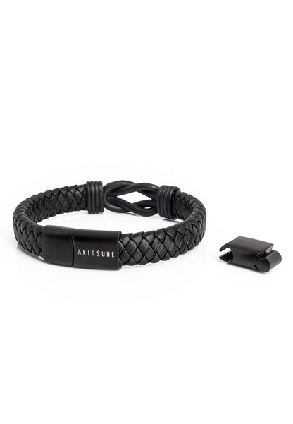 Serpent Leather Bracelet with Magnetic Clasp
