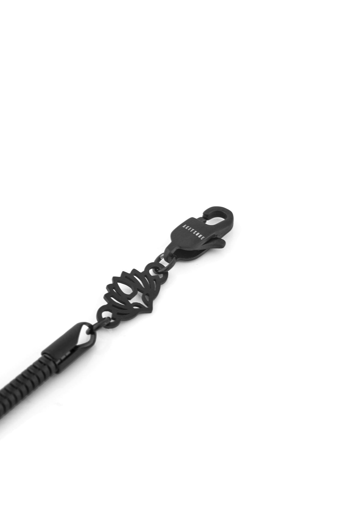 Serpent Snake Chain Link Bracelet Matte Black 3 mm