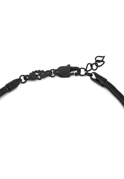 Serpent Snake Chain Link Bracelet Matte Black 3 mm