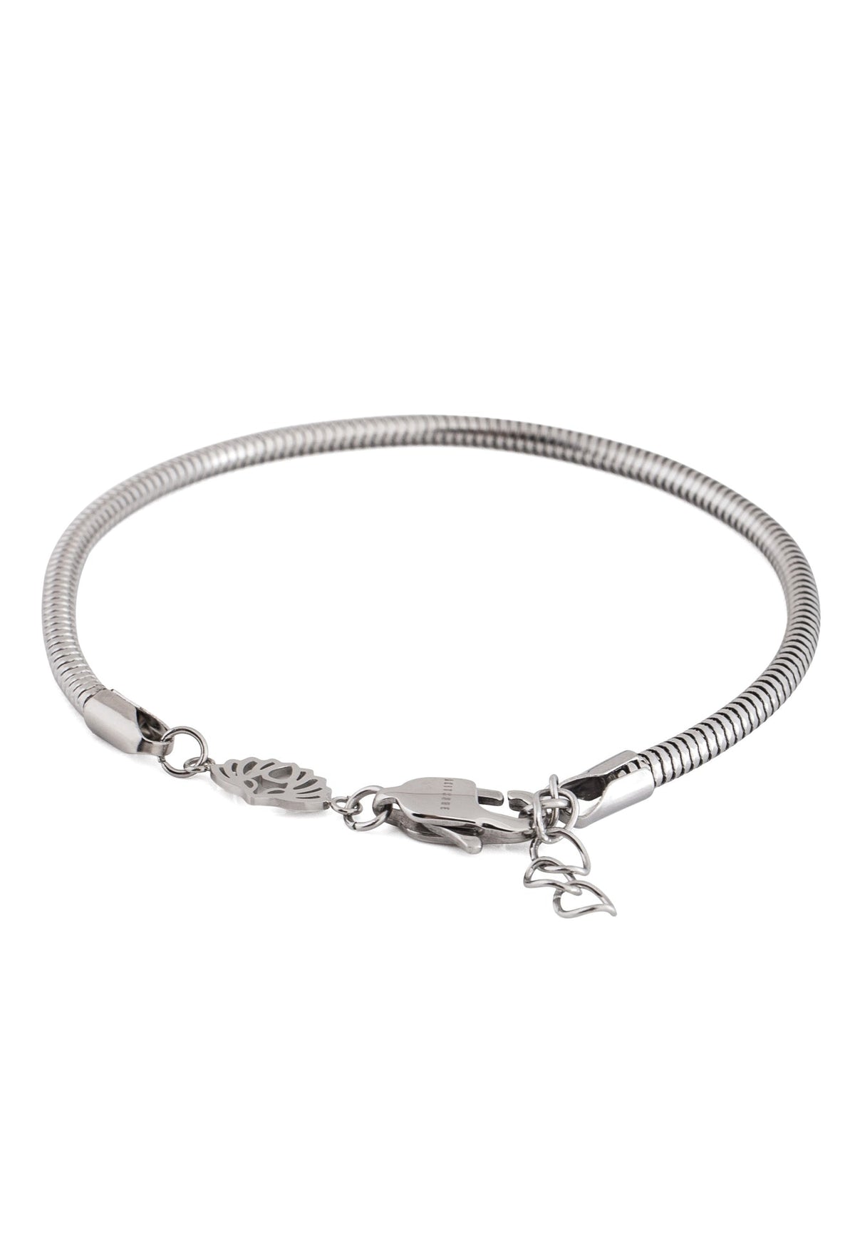 Serpent Snake Chain Link Bracelet Silver 3 mm